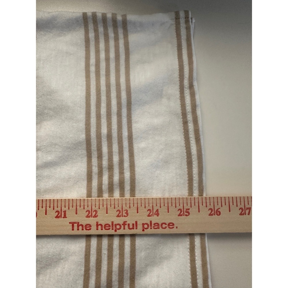 MERSEA Amelia Striped Cuffed Long Sleeve Tee Sz OS 100% Cotton Tunic Top Neutral - Picture 8 of 10